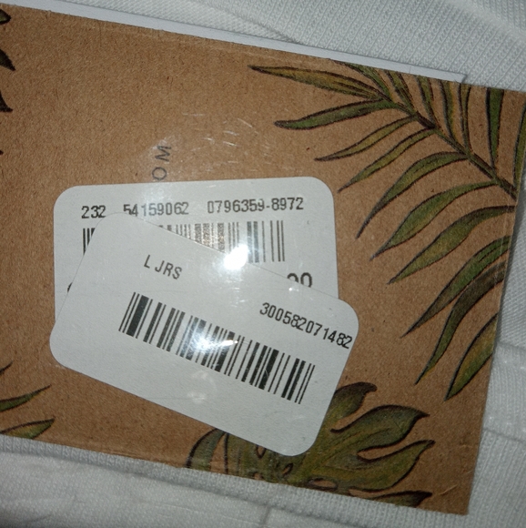 [Day Break] Eat Sleep Gym Repeat White Cropped Tee, New With Tags - Picture 4 of 4